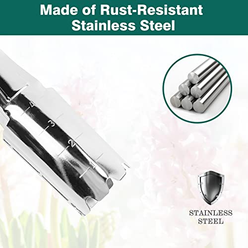 Garden Bulb Planter with 4 Inches Depth Mark, Bulb Planting Tool - size: 9.6in Bulb Planter
