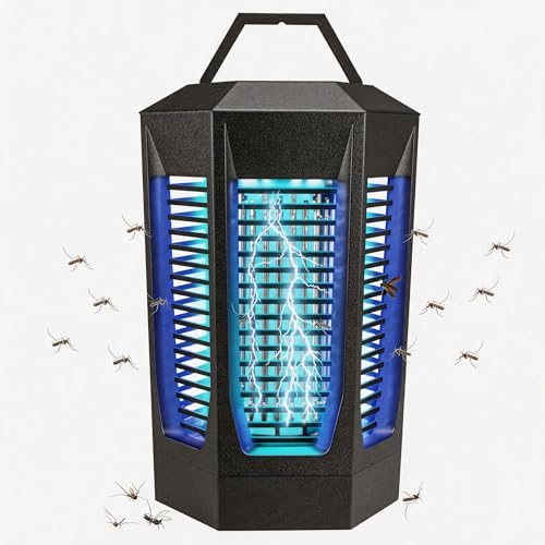 Bug Zapper Outdoor & Indoor, 4200V Electric Fly Trap for Mosquitoes, Gnats, Moths - 18W High Powered Insect Zapper, 2300 Sq. Ft Coverage, IPX4 Waterproof for Patio & Backyard (Classic Black)