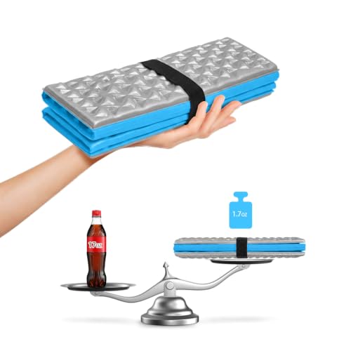 FOCHIER F Stadium Seat Pad, Foam Sitting Pad Mat, Diamond Foldable Camping Seat Cushion for Bleachers, Outdoor Hiking, Backpacking, Picnic, Fishing, Concert,Mountaineering - color: Blue 1PC