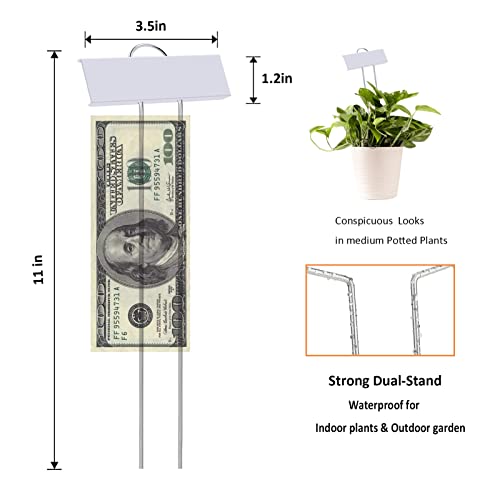 30pcs Plant Labels for Outdoor Garden Waterproof Plant Markers for Outdoor Plants, 11inch Metal Plant Tags and Labels Garden Markers for Seedlings Herbs Vegetable Greenhouse Gifts (White) - color: White