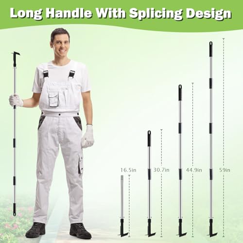 Crack Weeder with Long Handle, 60" Manual Crevice Weeding Tool