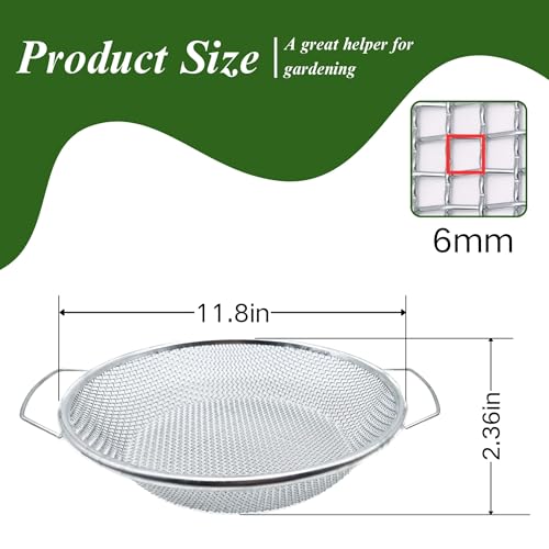 Soil Sifter for Gardening, Rock Sifter for 5gallon Bucket, Dirt Sifter Compost Sifter, Sifter for Gravel Sawdust Vermicompost, 6mm Soil Sifter with Handle - color: 1/4 Inch