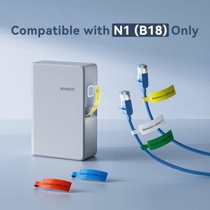 NIIMBOT Thermal Transfer Cable Label 0.49" x 4.29", for N1(B18) Label Maker - color: 0.49''×4.29''-blue Cable