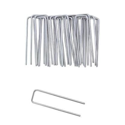 Atlantic Stainless Steel Landscape Staples Garden Stakes. (4"-Square-20pcs) - size: Square 4"x20pcs