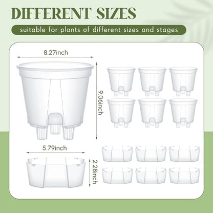 Wonderjune Self Watering Planter, 8.27'', Clear, 6 Pcs - color: Clear, size: 8.27''