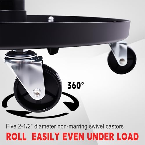 Rolling Mechanic Stool with Wheels Pneumatic Garage Shop Seat,Red - color: Red