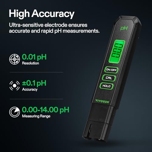 VIVOSUN Digital pH and TDS Meter Kits and Soil Tester, 3-in-1 Plant Moisture Meter Light and PH Tester for Home, Garden, Lawn, Farm, Indoor and Outdoor Use, Promote Plants Healthy Growth