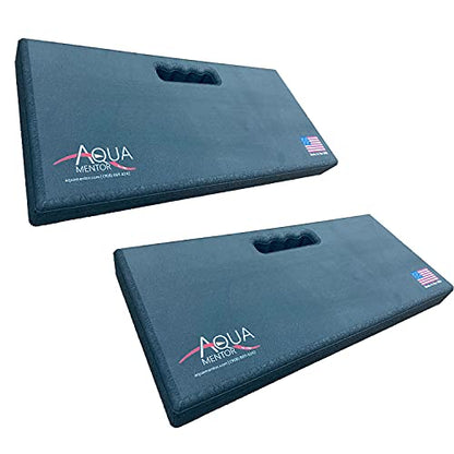 Aquamentor Kneeling Pad - Made in The USA - Firm, Durable and Thick Garden or Mechanics Foam Kneeling Pad, Great for Use Around The House, Garden, Job or Shop(17.5” x 8.0” x 1.5”, Black, 2-Pack) - size: 17.5" x 8" x 1.5" (2-Pack)
