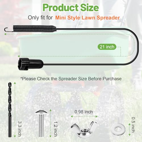 Control Cable Compatible with Scotts Turf EdgeGuard Mini Spreader - size: Mini