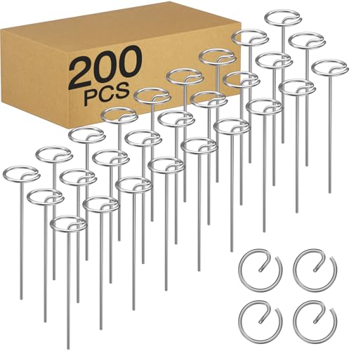 Heavy Duty Landscape Staples, 200 Pcs 6-Inch G-Shaped Thickened Galvanized Garden Fabric Staples,Rust-Resistant Ground Cover Pins for Weed Barrier, Erosion Control & Landscaping Projects - size: 6 in 200 PCS