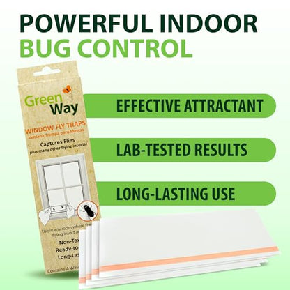 Greenway Window Fly Traps, 3 Packs (Includes 12 Traps) - size: 3 Packs (Includes 12 Traps)