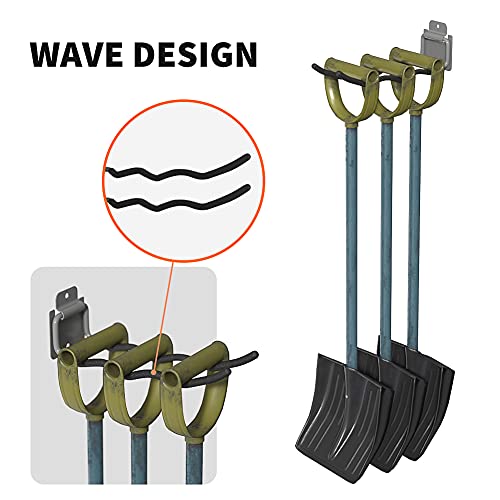 TORACK Garage Tool Organizer Hooks, 4-Pack Heavy-Duty 12" Steel Wave Hooks - size: 4-Pack 12" Wave Hooks