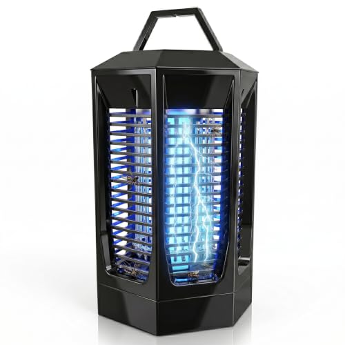 Bug Zapper, 4200V Electric Mosquito Lamp, High Powered Insect Fly Trap, Gnat Moth Fruit Fly Catcher, 2300 Sq. Ft. Coverage IPX4 Waterproof for Home, Outdoor and Indoor