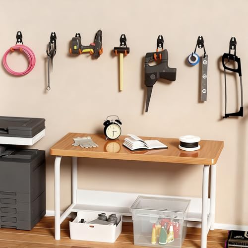 GeeWatom Garage Storage Utility Hooks，Garage Garden Tool Organizer，Steel Wall Mount Hooks, Garden Small U Hooks (4 Pack-Black) - color: 4 Pack-Black