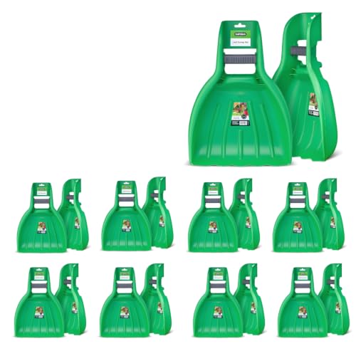 Superio Leaf Scoops, Leaf Collector Hand Rake for Lawn & Garden Cleanup, Plastic Leaf Grabber, Handheld Gardening Tool, Green, 9 Pair - size: 9 Pack