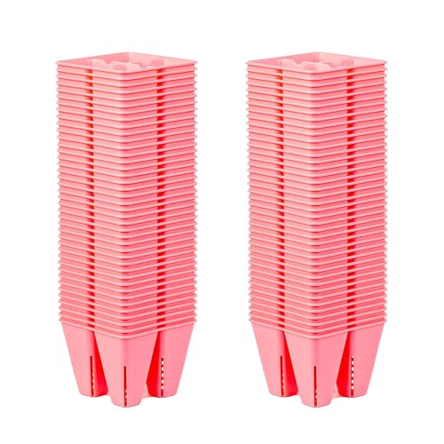 Bootstrap Farmer 4-Cell Inserts for 1020 Trays, 80 Pack, Pink | Heavy-Duty Seed Plugs with Air Prune Slits for Healthier Roots | Made in USA - color: Pink, size: 80-pack
