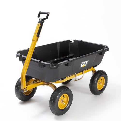 CAT 7 cu ft Dual Side Dump Cart with 1200lbs Load Capacity