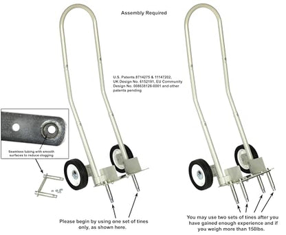 Core Lawn Aerator V4 Kit, 4.5 in Tines, Container - size: Extra Long Coring Tines with Container