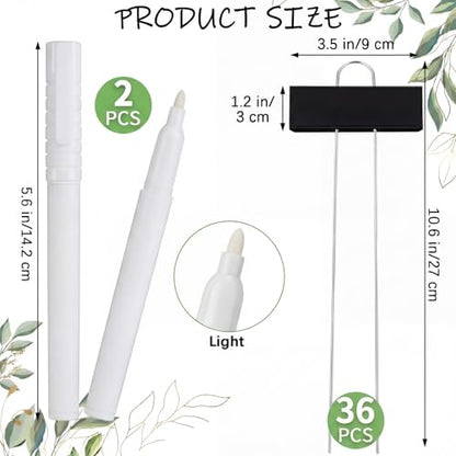 Maitys 38 Pcs Metal Plant Markers Outdoor, Black Label with White Ink - color: Black Label With White Ink