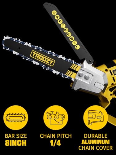 Cordless Pole Saw, 8-INCH 2-IN-1 Chainsaw with 21V 4.0Ah Battery Powered, Electric Tree Trimmer with 9FT Telescopic Pole, 180°Angle for Tree Branches Pruning & Wood Cutting, Battery Included - style: 8inch Pole Saw
