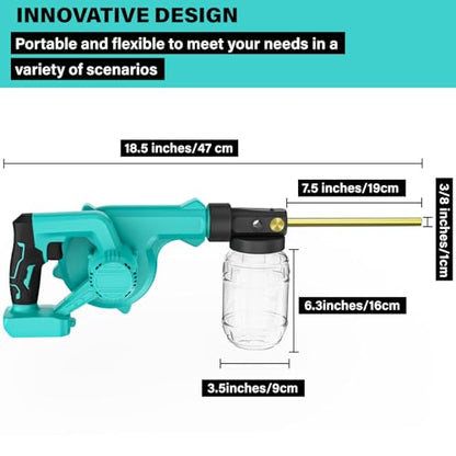 Electric Diatomaceous Earth Duster Compatible for Makita 18V Battery - color: Blue