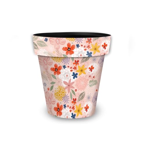 Briarwood Lane Everyday Planter 8.5" x 8.5" x 8.5" Colorful Flowers Small Planter - color: Colorful Flor, size: Small