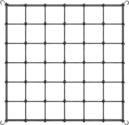 Simple Deluxe Elastic Trellis Netting for 4x4', Heavy Duty Elastic Plant with Hooks, Flexible Hydroponics Support for Grow Tent, Gardening, Climbing Plants, 1 Pack, Black