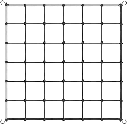 Simple Deluxe Elastic Trellis Netting for 4x4', Heavy Duty Elastic Plant with Hooks, Flexible Hydroponics Support for Grow Tent, Gardening, Climbing Plants, 1 Pack, Black
