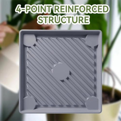 14.5" SquarePlant Caddy Beige with Hidden Wheels & Garden Tools Set - size: 14.56 Inch - Grey (1 Pcs)