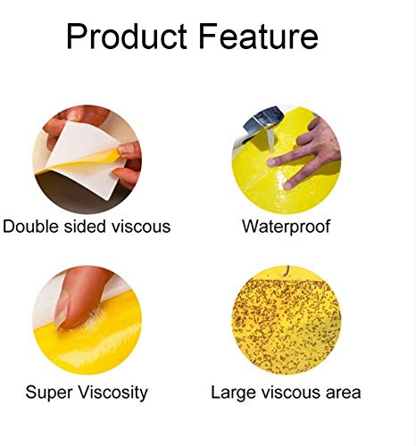 Faicuk Dual Sided Yellow Sticky Traps for Flying Plant Insect, 20 Pack - size: 20 PACK