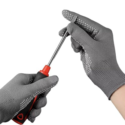 14 Pair Work Gloves with Grip Gloves for Men Womens, Safety Working Gloves