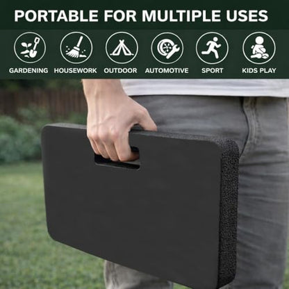 Gardzen 3 Pack Extra Thick Kneeling Pad for Gardening Work, 1.5 Inch Soft NBR Foam Knee Cushion Bathing Baby, Large Smooth Kneeler Mat Yoga Exercise, 18x11, Black - size: 18"x11"x1.5" - 3 Pack