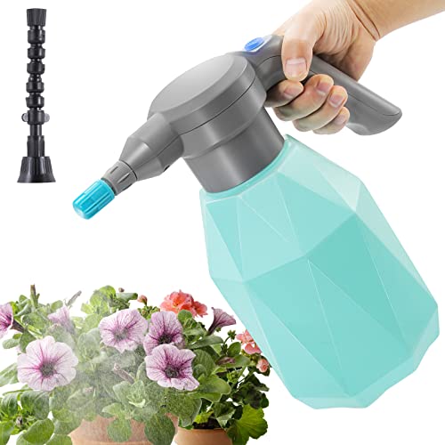 SideKing 0.5 Gallon Electric Spray Bottle Plant Mister for Indoor/Outdoor Plants, 2L Automatic Watering Can Rechargeable Battery Powered Sprayer with Adjustable Spout for Garden, Fertilizing, Cleaning - color: 0.5Gal Blue