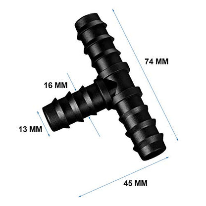 Maitys 8 Pcs 1/2 Inch Drip Irrigation Fittings Soaker Hose Repair Kit, Tee - style: Tee