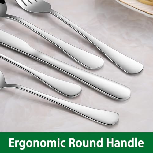 DEHOV 6.7 Inch Stainless Steel Silverware Dessert & Salad Forks Set of 8 - color: Silver112
