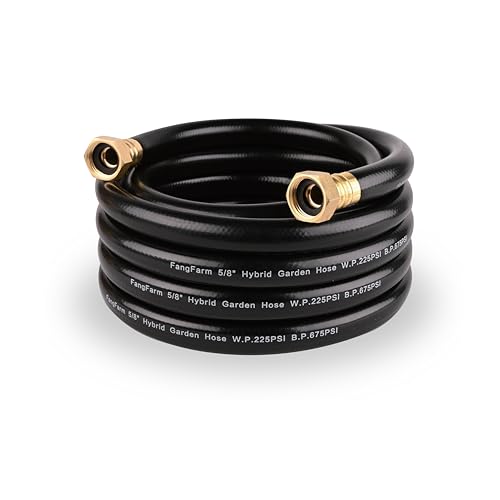 15FT Female to Female Leader Hose, 5/8 in, 3/4 GHT Brass Fittings - size: 15FT ( Female - Female )