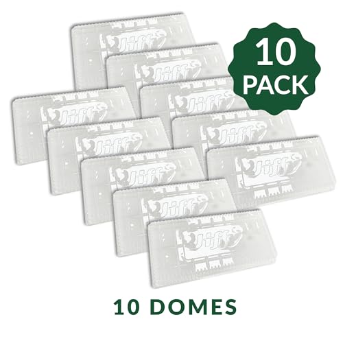 Jiffy Plant Germination Dome - Clear Humidity Cover, Lightweight - 21 x 11 in - 2 in Tall - Plastic - style: 10 Domes