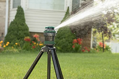 Orbit 1/2 -inch Heavy-Duty Brass Impact Sprinkler on Adjustable 22-48-inch Metal Tripod Base (H2O-Six® Gear-Drive Sprinkler) - style: H2O-Six® Gear-Drive Sprinkler