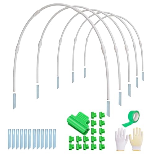 Garden Hoops DIY Kit – Rust-Free Material | Heavy-Duty | Weather Resistant | Chicken Tunnel Frame | 6 Sets of 9Ft Long Grow Tunnel Frame for 1’, 2’, 3’, 4’ or Wider Raised Beds - style: DIY Kit