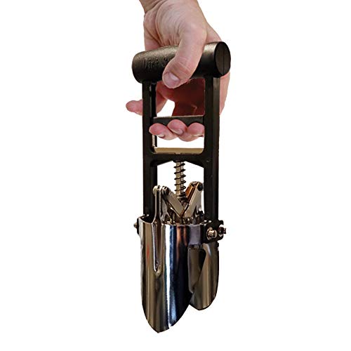 Black Bulb Planter Tool for Planting Bulbs - 3 Finger Pull Soil Grabber for Digging/refilling Hole - Soil Cutting Tapered Blade Edges - for Planting Tulips, Daffodils & Others a Like - color: BLACK