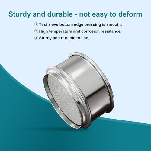 2.36" (6cm) Full 304 Stainless Steel Mini Lab Sieve, 200 Mesh(0.075mm) - size: 200 Mesh(0.075mm)/Ф2.4in(6CM)