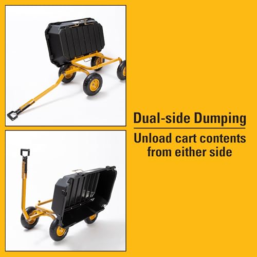CAT 7 cu ft Dual Side Dump Cart with 1200lbs Load Capacity