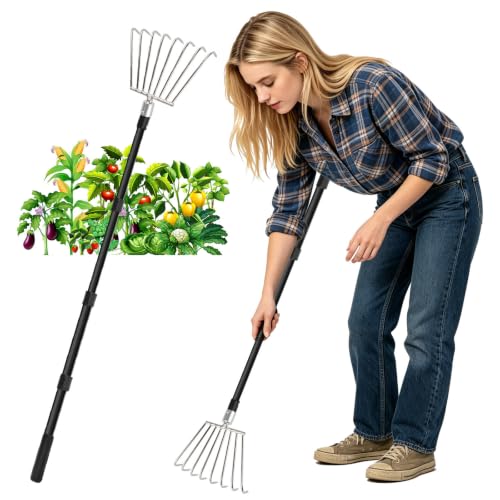 Small Claw Clam Rake Garden Long Handle Clamming Tool
