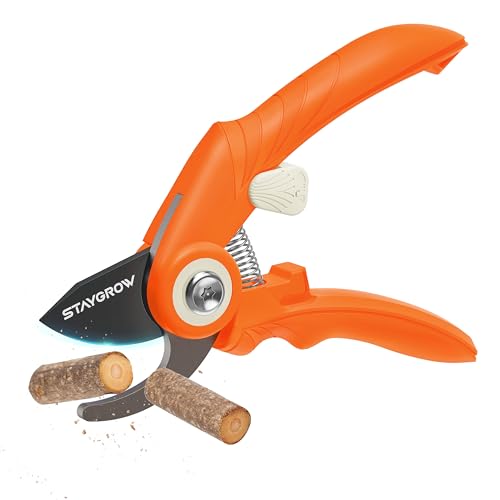 Garden Shears 6.9" Pruning Shears for Gardening Orange - size: 6.9 Inch Bypass Orange