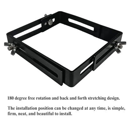 Adjustable Planter Box Brackets, Window Boxes Planters, Heavy-Duty Planters Hanging Flower Box Holders,for Mounting Railing Windowsills, Garden, Fences, and Balcony (4 Pack Black)