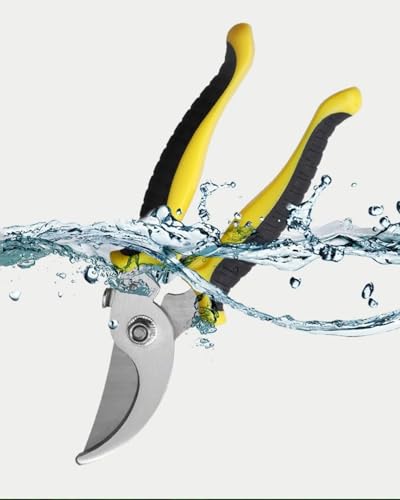Pruning Shears 3MM, Garden Shears 7.5" Professional Stainless Steel Pruning Shears for Gardening, Sharp Handheld Heavy Duty Garden Hedge Clippers/Scissors Pruners Tools