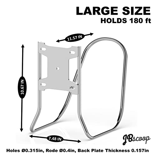 JBscoop Large Stainless Steel Hose Holder, Heavy Duty Hose Hanger (1)
