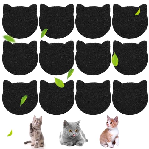 12-Pack Cat Litter Box Carbon Filters, Stick-On