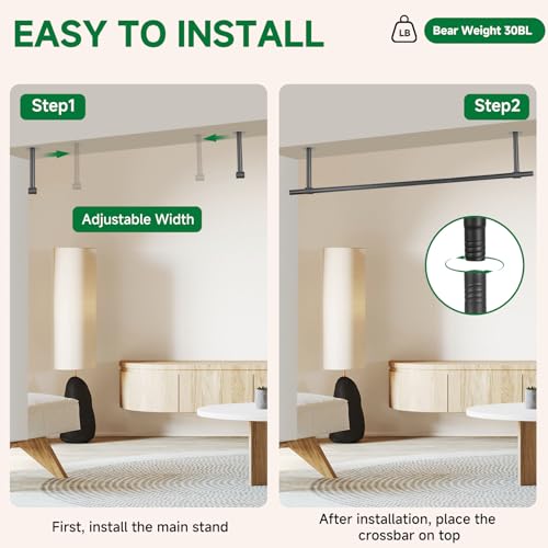Hanging Planters Rod – Plant Hanger Indoor for Window Ceiling, Hanging Plant Shelf for Wall Planter House Plants, Plant Shelves Metal Holder Bar 31.5In Black (Pots, plants, chains not included) - size: 31.5In Length-1pc