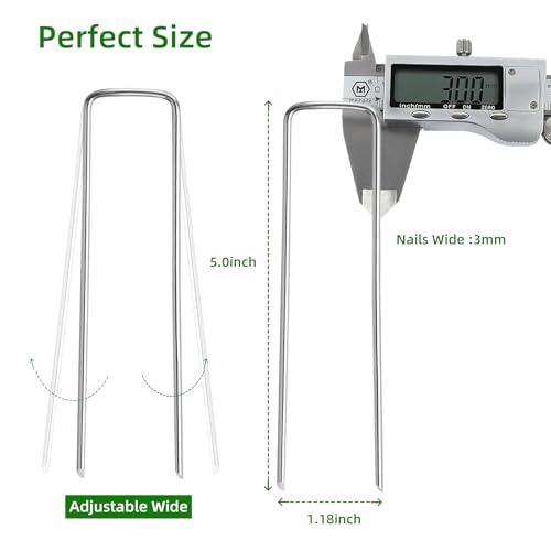 200 Pack Lawn Staples, Premium Garden Landscape Staples, Galvanized Heavy-Duty Gauge Stakes, U-Shaped Tent Stakes, Anti-Rust Fence Netting Pins Ground Spikes, Sod Pins - color: 200 Pack